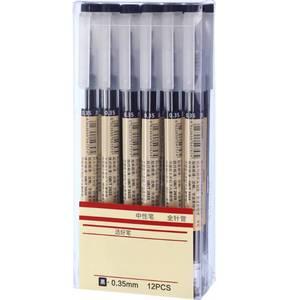 lot 6302 image: Chinco 12 Pieces 0.35 mm Black Gel Ink Pen Japanese Stationery Extra Fine Chinese Ballpoint Pen for Office School Korean Stationery Supply