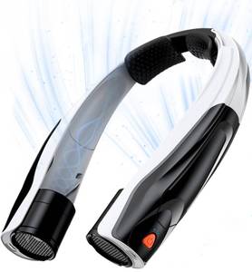lot 6373 image: BOTDOYS Portable Neck Fan Rechargeable Free Hands Extra-long Battery Life 6000mAh Strong Air Volume Fast Cooling for Outdoor Enthusiasts - Travel Hiking Climbing (Black)