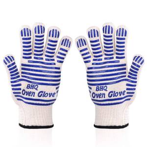 lot 6375 image: Extreme Heat Resistant Oven Gloves -Oven Glove Oven Mitt Hand Protection from Air Fryer Cooking Gloves for BBQ Grilling Baking Cutting Welding Smoker Fireplace Party Present Christmas Use (Blue)