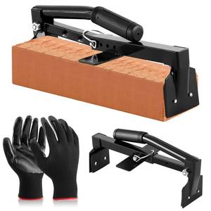 lot 6382 image: Lanties Adjustable Heavy Duty Brick Tongs Set Heavy Duty Block Tongs with Rubber Pad Handle and Work Gloves Adjustable 9-13.7 Inches Paver Tool for Bricks Lifting Carrying(Black)