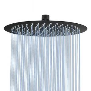 lot 6408 image: NearMoon Rain Shower Head, Ultra-Thin Design-Pressure Boosting, Awesome Some Experience, High Flow Stainless Steel Rainfall Head (12 Inch, Matte Black)