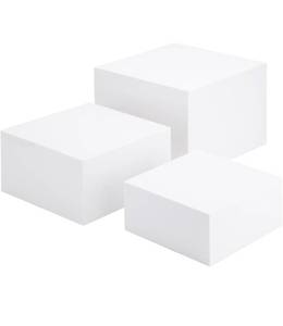 lot 6423 image: 3pcs Acrylic Cube Display Stands Box Risers