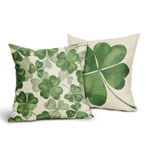 lot 6452 image: St Patricks Day Pillow Covers 20x20 Inch Set of 2 Shamrock Lucky Clover Green Cotton Linen Decorative Throw Pillow Case Saint Patricks Day Cushion Covers for Bedroom Sofa Living Room Chair Home Decor