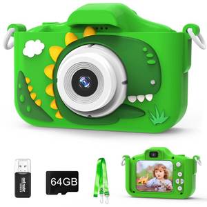 lot 6465 image: Kids Camera Toys for 3-8 Year Old Girls Boys, 48MP Dual Lens 1080P Toddler Camera for Kids with 64GB SD Card, Kids Digital Video Camcorder Selfie Camera for Christmas Birthday Gifts