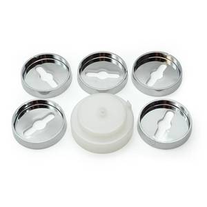 lot 6467 image: W10814133 Range Knob Bezel Set for Whirlpool Ranges replaces W10437082 W10785119 W10796642 W10797429, Range Surface Burner Knob Bezel Set