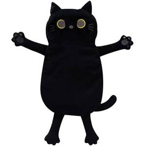 lot 6482 image: Microwave Heating Pad for Pain Relief, 17 x 9 Microwavable Heating Pads for Cramps, Back Pain, Neck Shoulder, Muscles, Knee, Joints, Natural Heat Pack Moist Heat, Black Cat
