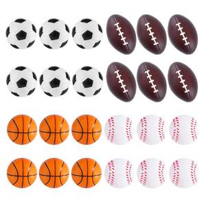 lot 6506 image: Super Z Outlet Mini Foam Sports Balls 24 Pack for Kids Adults Mini Baseball Football Basketball Soccer Stress Toy Game Party Decoration