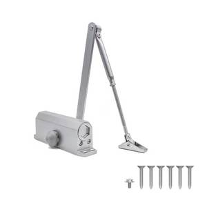 lot 6517 image: Automatic Door Closer Adjustable Door Slam Stopper Heavy Duty Door Soft Closer Spring Hydraulic Aluminum Alloy Closure with Hold Open for Residential and Commercial Use