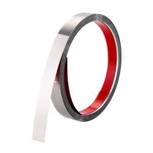 lot 6533 image: Tidorlou Brushed Metal Trim,Peel and Stick Wall Trim Molding,Stainless Steel Self Adhesive Wall Trim for Mirror Frame, Fireplace and Microwave Gap Filler(Silver,16.4ft x 0.8in)