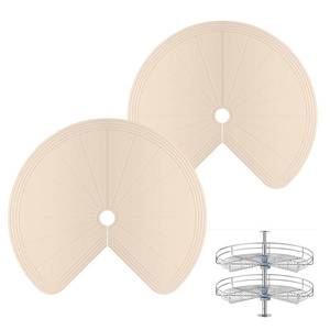 lot 6537 image: 2 PCS Lazy Susan Shelf Liner,Silicone Waterproof Shelf Cabinet Liner,Non Slip Heat Resistant Lazy Susan Liners for Kitchen Cabinet(Khaki,26 Inch)