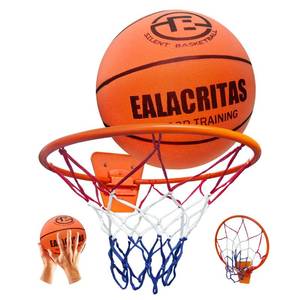 lot 6561 image: Ealacritas Silent Basketball(Size 7)  Indoor Basketball Hoop, Noise-Absorbing Foam for Indoor Dribbling and Shooting Practice (No Decorative Stickers)