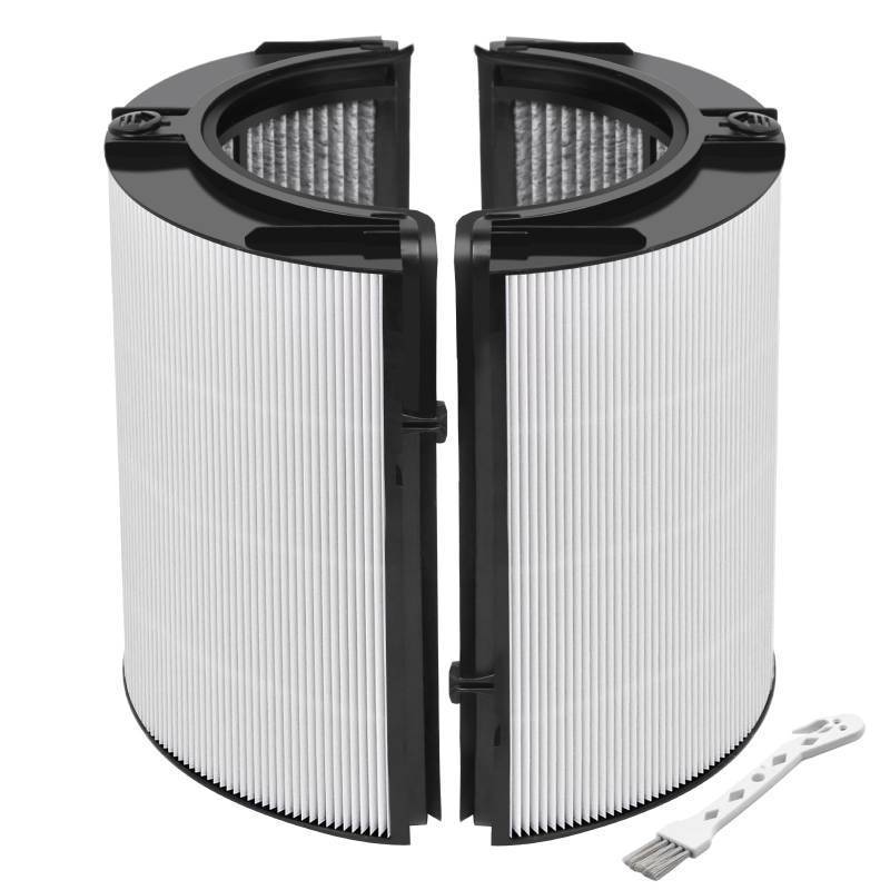 lot 1142 image: 360° Combi Glass True H13 HEPA  Carbon Replacement Filter for Dyson TP10 HP10 HP09 TP09 HP07 TP07 TP06 HP06 HP04 TP04 PH04 PH03 PH02 PH01 DP04 HP4B PH3A TP7A TP7C TP4A TP4B, 2-in-1 Filter Retail $34