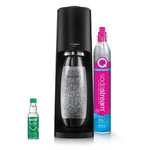 lot 1013 image: SodaStream - Terra Soda Streaming Machine - STARTER KIT - Sparkling Water Maker - Eco-Friendly, No Batteries Needed - Black - Retail $90