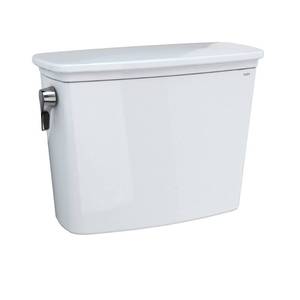 lot 1053 image: TOTO Drake Transitional 1.28 GPF Toilet Tank with WASHLET Auto Flush Compatibility, Cotton White - ST786EA#01 - Retail $160