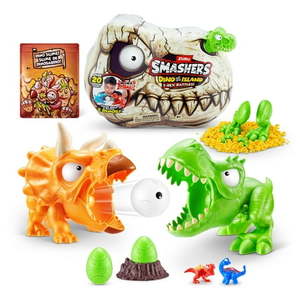 lot 1056 image: Smashers Dino Island T-Rex Battles Dinosaur Battling Novelty Unboxing Collectible Toy by ZURU - Retail $25