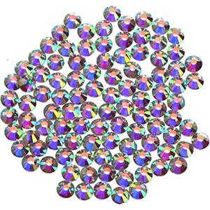 lot 1069 image: 4500 Pieces Hot Fix Glass Flatback Rhinestones HotFix Round Crystal Gems 2MM (Crystal AB, SS6 2MM) - Retail $6