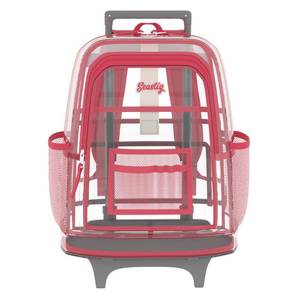 lot 1072 image: seastig Clear Backpack Rolling Backpack for Kids 18in Double Handle Wheeled Backpack Children Luggage for School, Travel - Retail $22,517