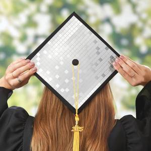 lot 1084 image: Pinch Provisions Graduation Gifting Disco Grad Cap Topper Set of 2 - Retail $18