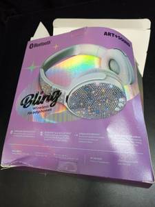 lot 1085 image: ArtSound Bling Wireless Headphones with Crystal Decoration - Retail $35
