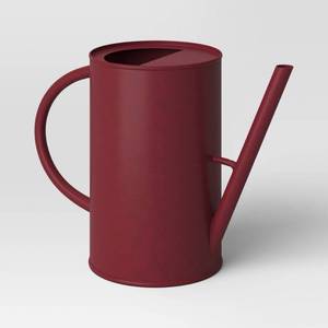 lot 1106 image: 0.6gal Galvanized Steel Watering Can with Powder Coat Finish Merlot - Threshold�� - Retail $20
