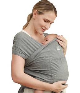 lot 1128 image: Baby Wraps Carrier, Newborn to Toddler, Adjustable Breathable and Hands Free Baby Carriers Sling (Grey) - Retail $1,001