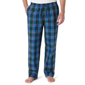 lot 1199 image: Amazon Essentials Mens Cotton Poplin Straight-Fit Pajama Pants with Drawstring Elastic Waist, Blue Green Large Plaid, Medium - Retail $17