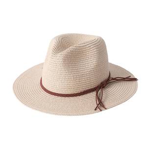 lot 1214 image: Sun Hat, Straw Panama Hat Woven Tassels for Unisex Photo Props Western for Men Women Unisex Wear Headwear Beige - Retail $15