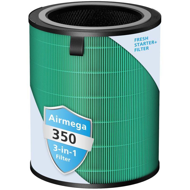 lot 2029 image: Airmega 350 Filter Fresh Starter Plus, Compatible with Coway Airmega 350 Air Purifier, 3-in-1 Filter Replacement with HEPA Layer and Granular Activated Carbon - Retail $52