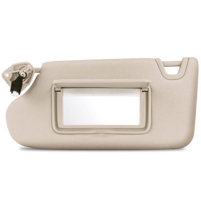 lot 2050 image: JOOLESER Left Driver Side Sun Visor Compatible with Nissan Altima 2013 2014 2015 2016 2017 2018 Without Sunroof, with Mirror and Light, Replacement # 96401-3TA2A, Beige - Retail $59