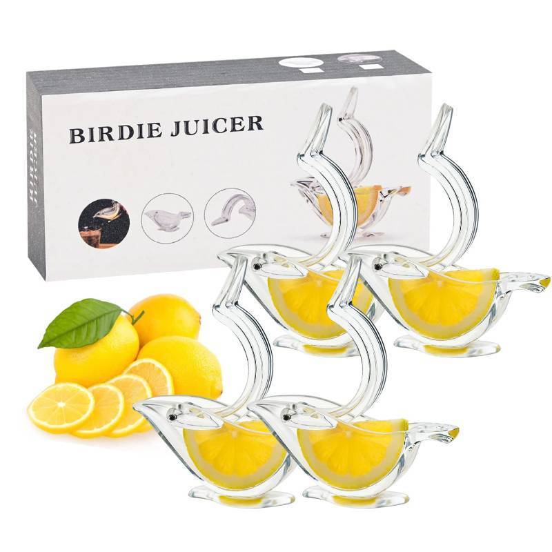 lot 2051 image: Bird Lemon Squeezer, Lemon Juicer Acrylic Manual Juice Lime Squeezer Bird Shape Lemon Slice Wedge Squeezer, Ergonomic Portable Fruit Juicer for Orange Lemon Pomegranate Home Kitchen Bar Gadget - Retail $10
