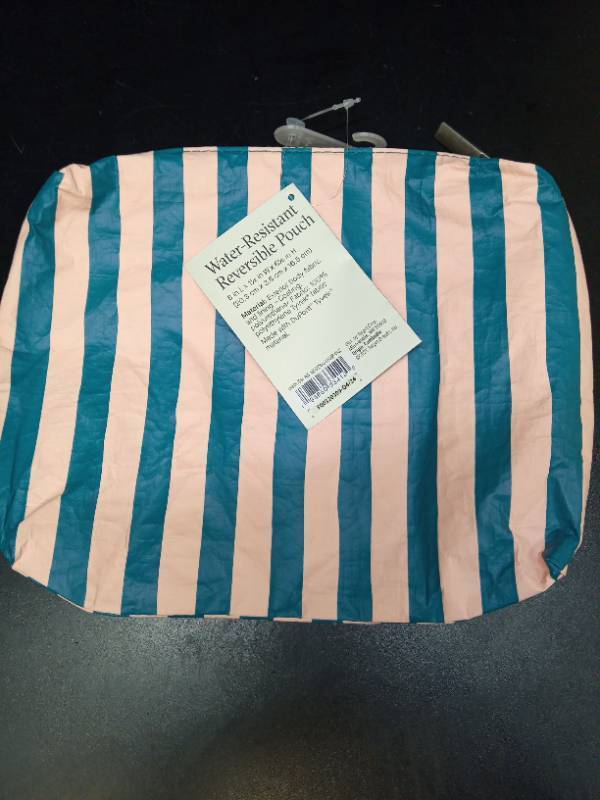 lot 2073 image: PinkTeal Reversible Makeup Bag - Cute Girly Pink Cosmetic Bag Zipper Pouch Travel Toiletry Make Up Bag Accessories - Gift for Best Friends Girls Women Mom Sister Christmas Gifts Stuff - Retail $10