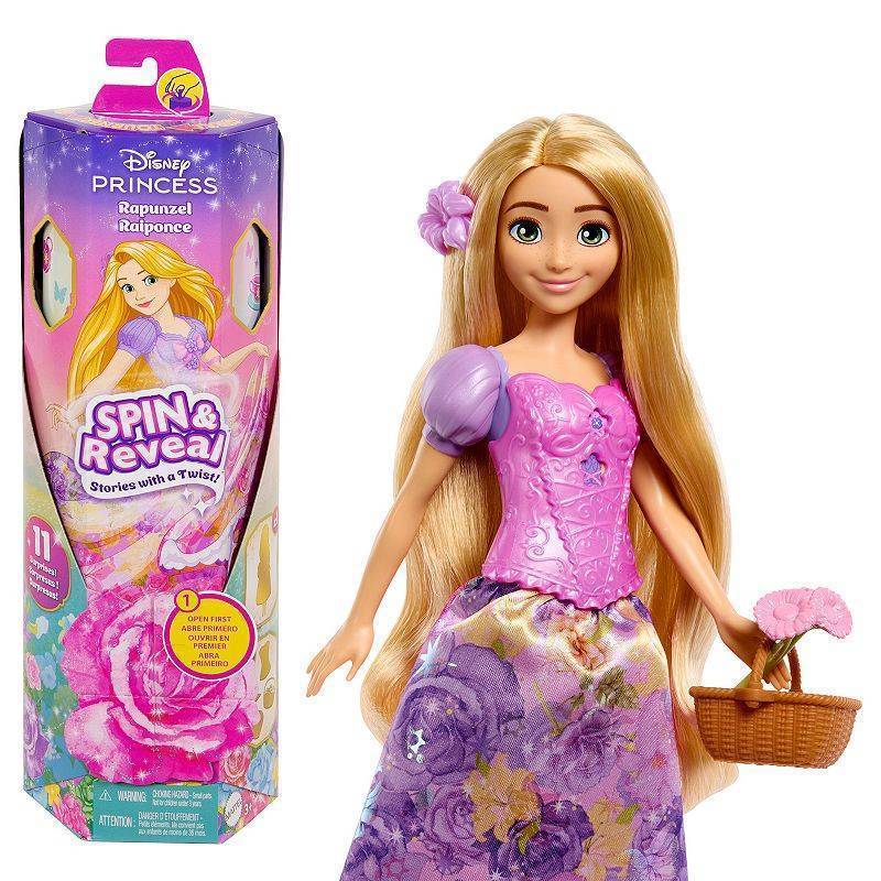lot 2048 image: Disney Princess Spin & Reveal Rapunzel Fashion Doll & Accessories with 11 Surprises - Retail $40