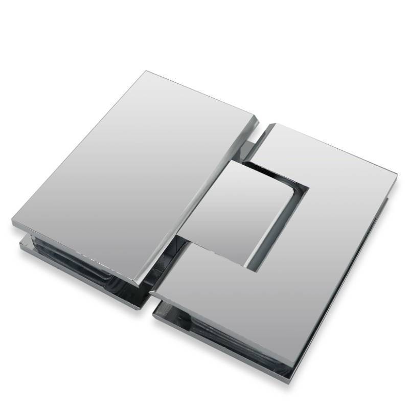 lot 2079 image: CKB Shower Glass Door Hinge, 180 Degree with Solid Brass, for 38(10mm) to 12(12mm) Thick Tempered Glass, Frameless Shower Door Replacement Hardware kit, Chrome - Retail $57