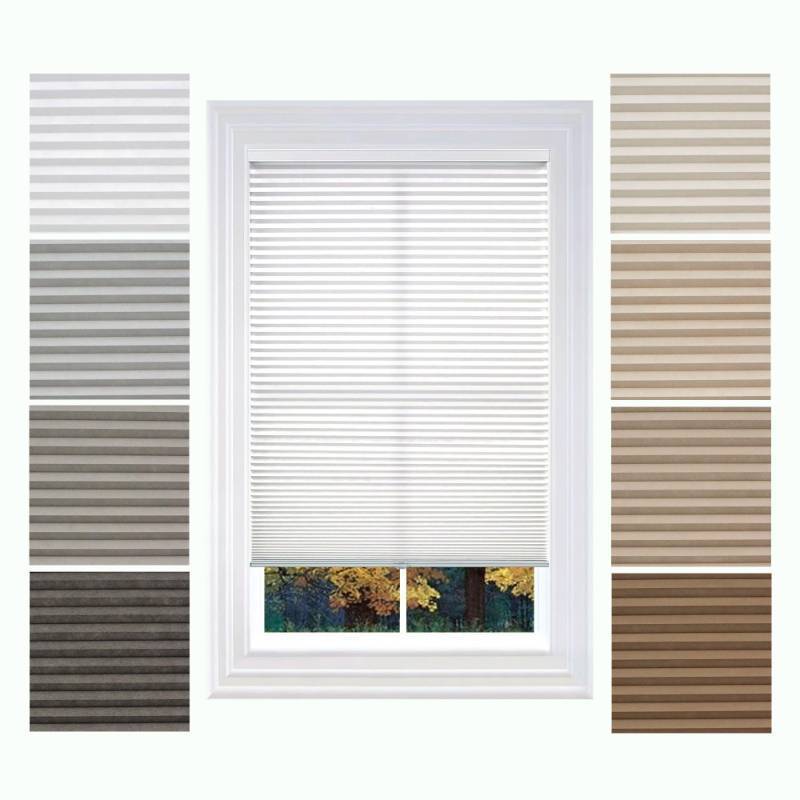 lot 2087 image: Cordless Light Filtering Cellular Shade White 31 W x 48 H - Retail $57