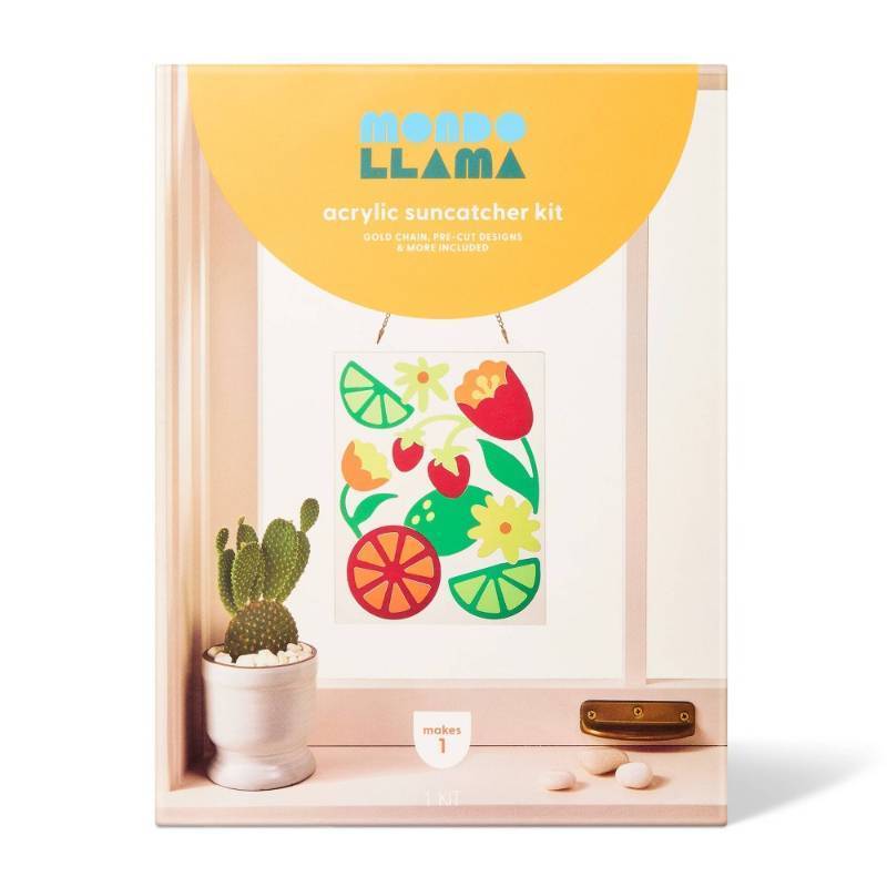 lot 2102 image: Fruit Acrylic Suncatcher Craft Kit - Mondo Llama�� - Retail $20