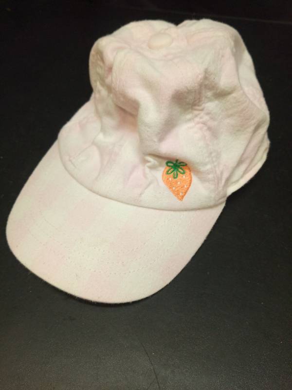lot 2105 image: Pink Baseball Cap with Strawberry Embroidery - Retail $13