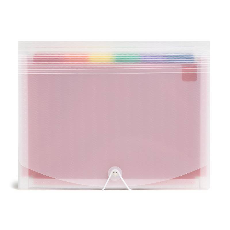lot 2124 image: Smead Desktop Poly Expanding File Folder Organizer, Accordion File, Paper Document Storage, 24 Pockets, Flap and Cord Closure, Letter Size (70897) - Retail $15