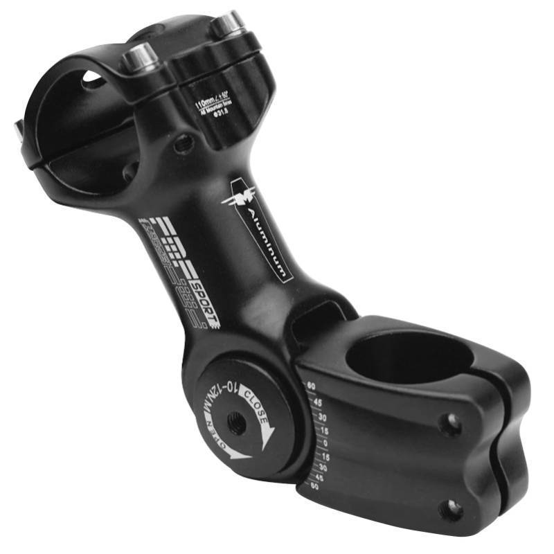 lot 2126 image: Himiway 31.8mm Bike Stem 110mm �60 Degree Adjustable MTB Stem Aluminum Alloy Bicycle Handlebar Stem Extender Riser for Most Mountain Bike Road City Bike MTB (Only Fit 1.2531.8mm Handlebar) Retail $23.69