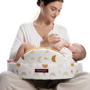 Momcozy Innovative Safety Guard Nursing Pillow - Firm & Springy Memory Foam - Stable, Ergonomic Support & Comfort - Wider Breastfeeding Cushion, Adjustable, Removable Cover, Baby Safety Certified - Retail: $60