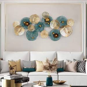 lot 251457 image: Retails for $104 Lucky Monet 3D Large Metal Wall Art Decor for Living Room 51x26 Stacked Flower Modern Luxury Wall Decor Boho Lotus Leaf Metal Wall Sculptures Handmade for Living Room Bedroom Kitchen Entryway