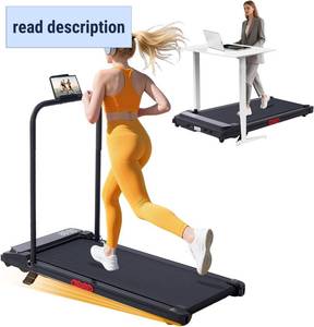 lot 151961 image: Retails for $110 KASSADIN Walking Pad with Handle Bar, 2026 Upgrade Portable Small Treadmill with Handles for Home Small, 3.0HP Under Desk Walking Pad Treadmill with Incline, 0.6-7.6MPH, 350LBS