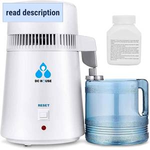 lot 151987 image: DC HOUSE 1 Gallon Water Distiller Machine, 750W 4L Pure Distilled Water Maker Machine for Home Countertop Table Desktop, Drinking Purifier for Home Kitchen CPAP Hmidifiers with Pastic Container