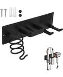 3 in 1 Hair Tool Organizer Wall Mount, Space Aluminum Hair Dryer Holder Curling Iron & Straightener Holder Rack Flat Iron Storage Wall Mounted Blow Hot Tool Stand for Bathroom Vanity or Salon - Retail: $25