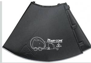 lot 5247 image: All Four Paws Comfy Cone Pet Cone for Dogs, Cats, XX-Large, Black - Comfortable Soft Dog Cone Collar Alternative for After Surgery, Wound Care, Spay, Neuter - Dog and Cat Recovery Elizabethan-Collar