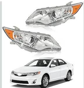lot 5256 image: Silscvtt Headlights Front Head Lamps Replacement for Toyota Camry 2012-2014 Chrome Projector Headlights Pair Left and Right Side (Passenger Driver Side)