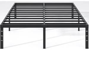 lot 5264 image: Metal Bed Frame,Queen Size Bed Frame with Storage Space,Heavy Duty Sturdy Mattress Foundation,Easy Assembly,No Box Spring Needed, Black,18 Inch,Queen