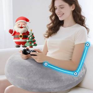 lot 5279 image: Gaming Pillow Arm Support Pillow for Bed & Sofa Ergonomic U-Shaped Lap Pillow with Elbow Rest for Adults & Kids - Reduces Arm Pain & Fatigue During Gaming, Reading, Working & Crocheting
