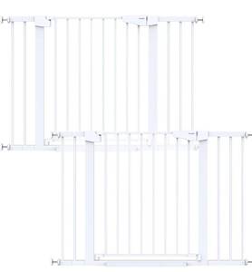 lot 5301 image: Cumbor 2 Pack 29.7-46 Baby Gate for Stairs, Moms Choice Awards Winner-Auto Close Dog Gate for doorways, Easy Install Pressure Mounted Pet Gates indoor, Easy Walk Thru Wide Safety Gate for Dog, White