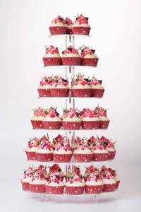 lot 5319 image: YestBuy Cupcake Stand, Acrylic Cupcake Tower Tree, 6 Tier Large Cupcake Holder for Pastry, Clear Cupcake Dispaly Stand with Base for Party, Wedding, Baby Shower