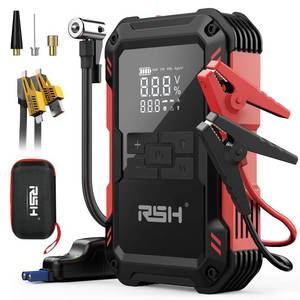 lot 5377 image: Car Jump Starter with Air Compressor 4000A Peak Battery Jump Starter 14.8V 150PSI Inflator Auto Booster 15000MA Jump Box (up to 9L Gas,7L Diesel Engine),LED Light with USB Quick Charger and Type C